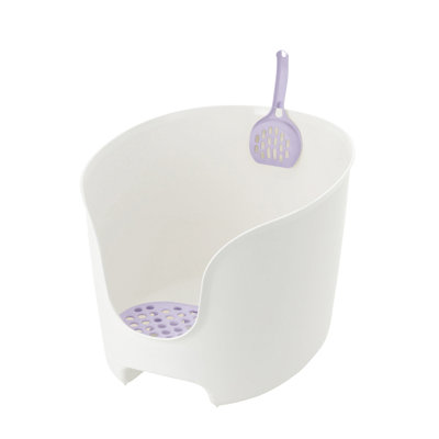 Plastic Litter Box with Built-in Scoop
