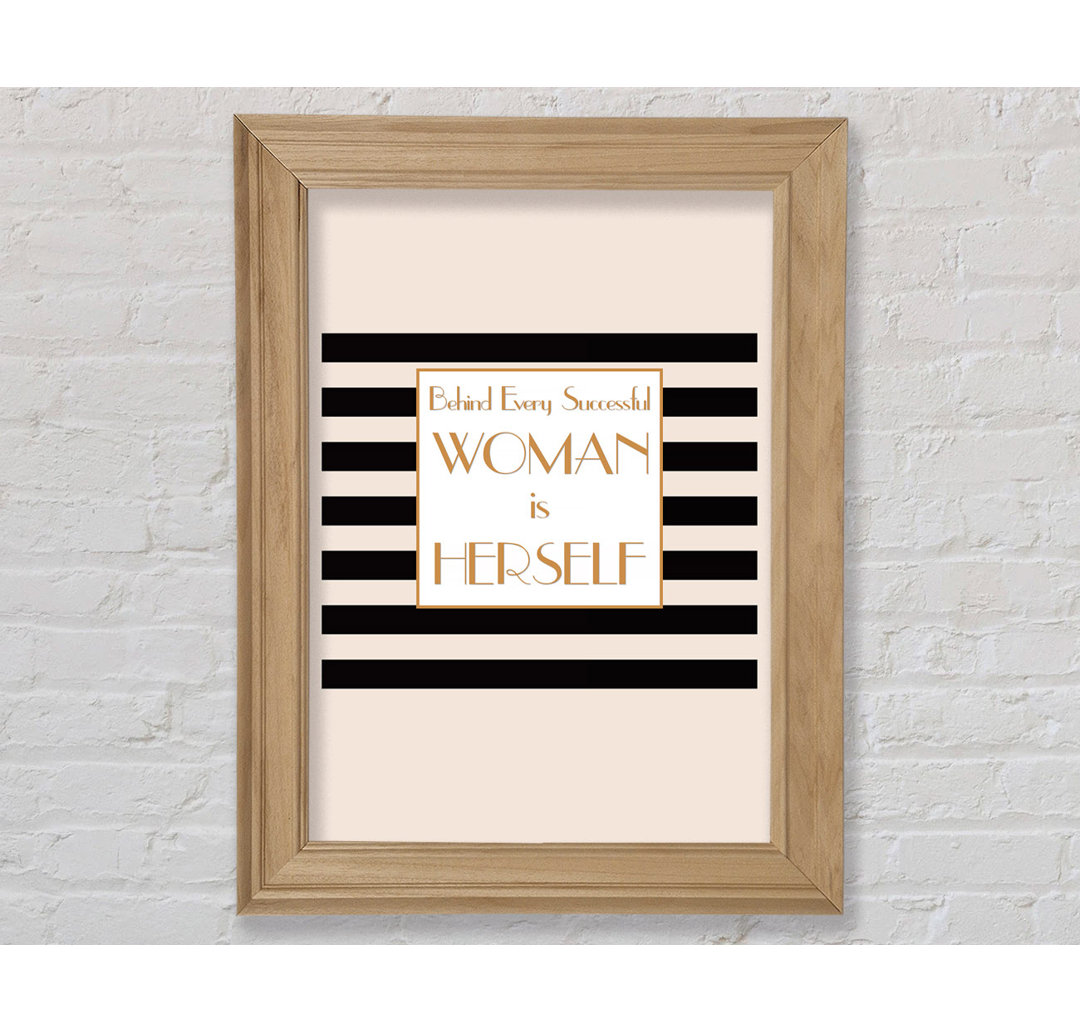 Hinter jeder erfolgreichen Frau - Single Picture Frame Typography