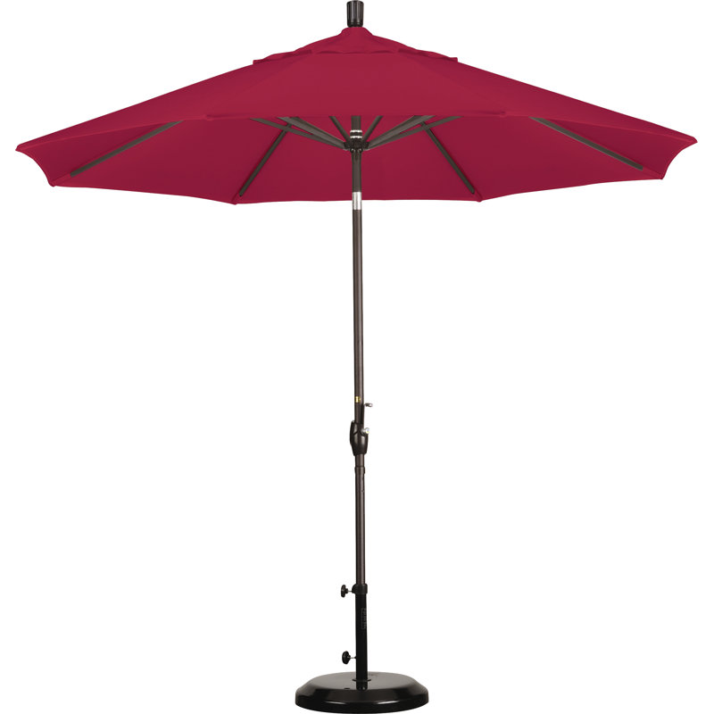 Parasol de marché 9 pi Iuka, Toile Sunbrella® rouge Jockey, 225