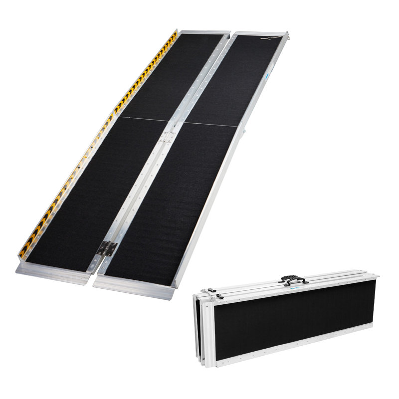 Winado Aluminum Foldable Portable Ramp, 2" H x 28" W x 98" L