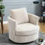 Chaises d'appoint pivotantes, chaise moderne en chenille 31,9 pouces pour la maison
