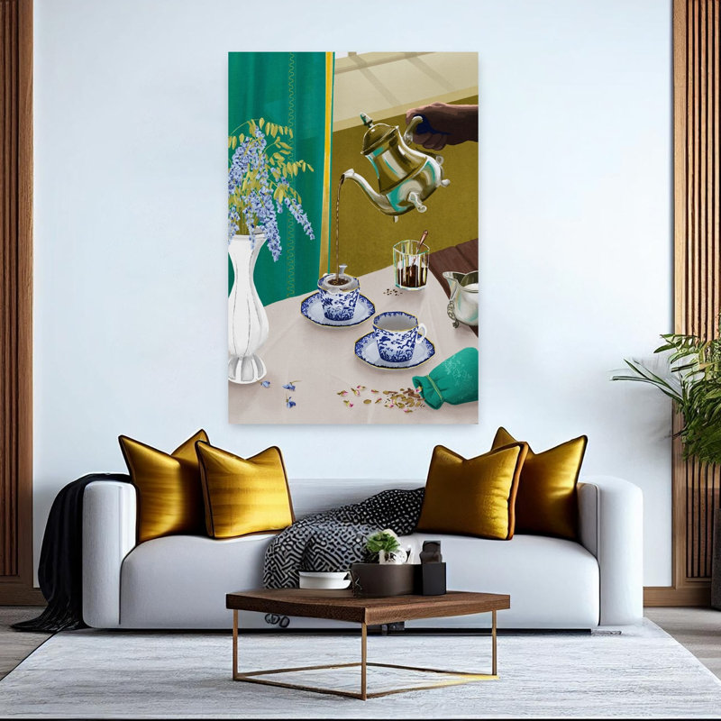 «I Despise English Tea», art mural rétro, H 60 po x l 40 po