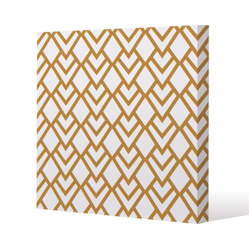 Geometric Scales Slim Style Canvas Print, 75 cm H x 75 cm W