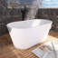 Baignoire autoportante 59 po en acrylique blanc brillant