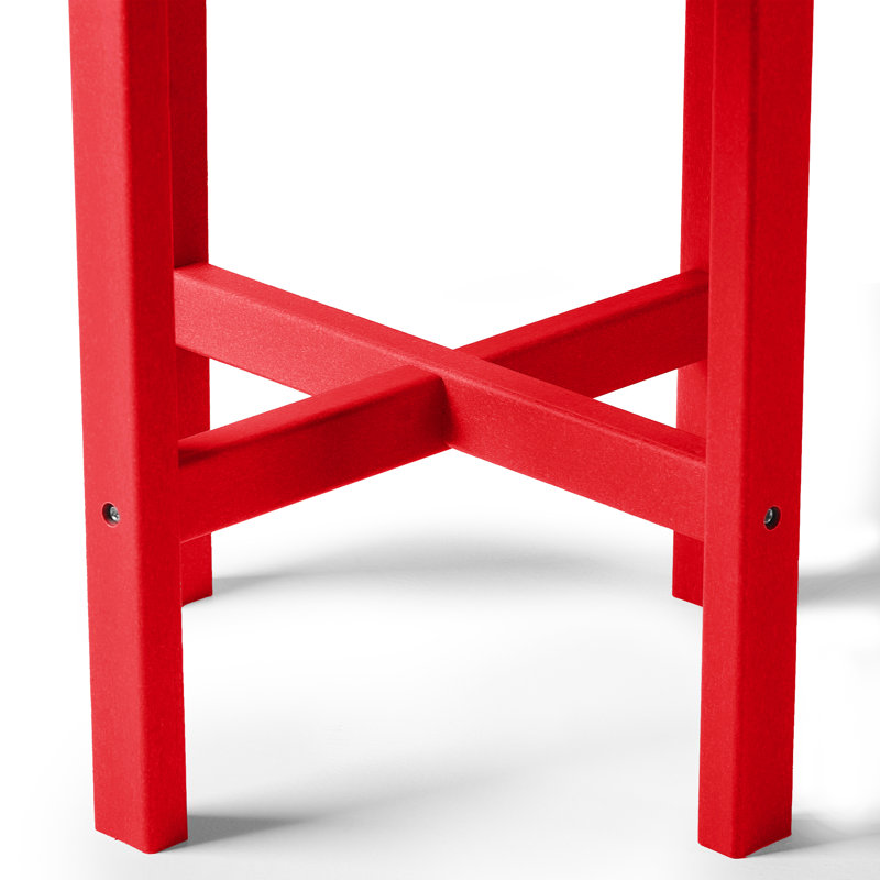 Altura Salvo 18" W Round Outdoor Side Table, Red