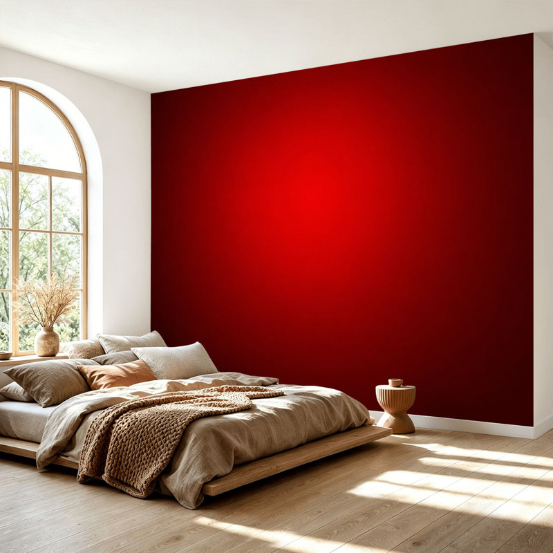 Papier peint adhésif autocollant amovible abstrait rouge pour salon, chambre à coucher H 100 po x l 144 po, 69" L x 96" W
