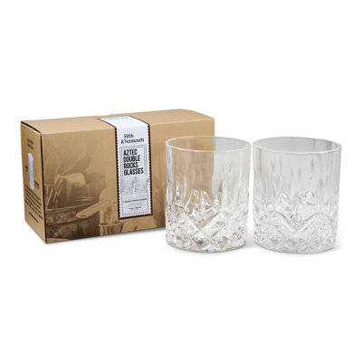 Ensemble de 2 pièces 10 oz Fifth & Vermouth Ensemble de verres à whisky en cristal sans plomb