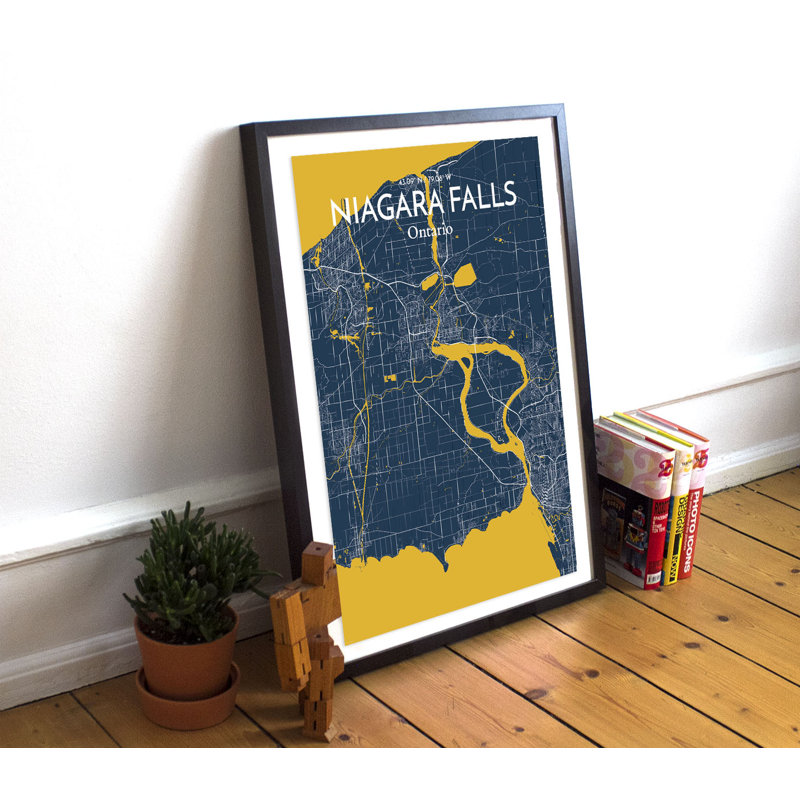 « niagara chute city map », impression, H 20 po x l 16 po