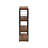 Weathered Oak And Black 3-Shelf Bookcase