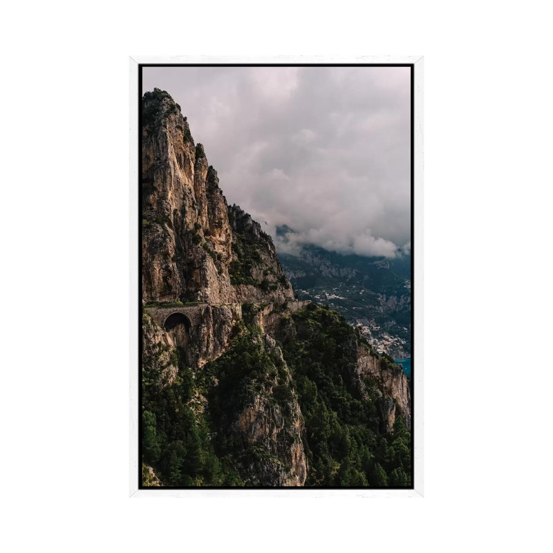 Amalfi Coast Drive VII by Bethany Young - Print on Canvas, White Framed, 101.6cm H x 66.04cm W x 3.81cm D