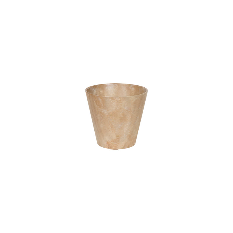 Pot à fleurs en résine Carreras, H 6 po x l 6,25 po x P 6,25 po, Taupe