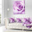 Coussin mauve à imprimé floral mauve-29961373-29963097