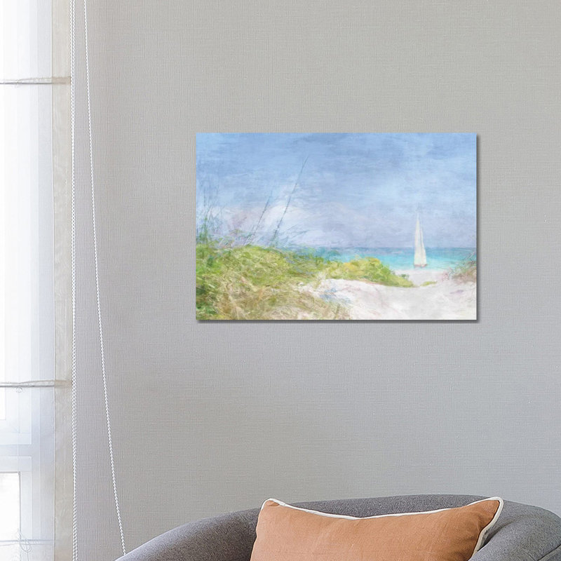 Solitary Yacht by Noah Bay - Wrapped Canvas Gallery-Wrapped Canvas Giclée, 66.04 cm H x 45.72 cm W x 1.91 cm D