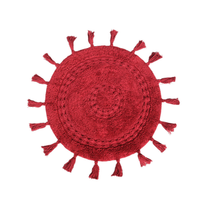 Tapis pour salle de bain Panaite, Rouge