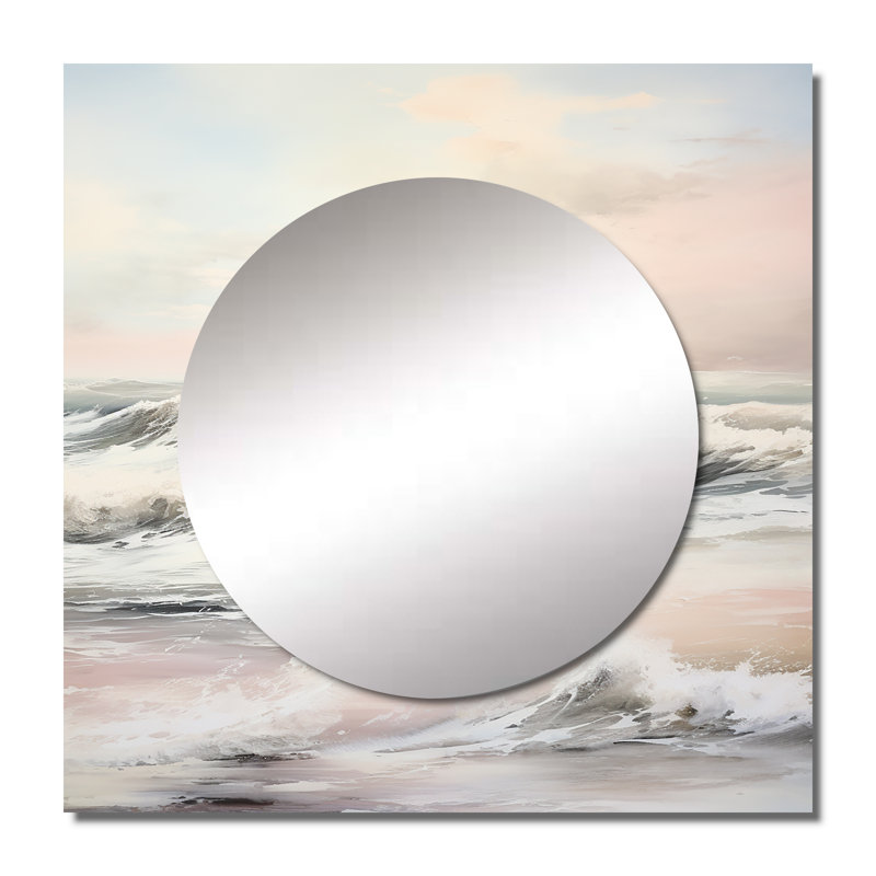 Rainald - Miroir mural décoratif nautique et plage pour chambre à coucher, 29" x 29"