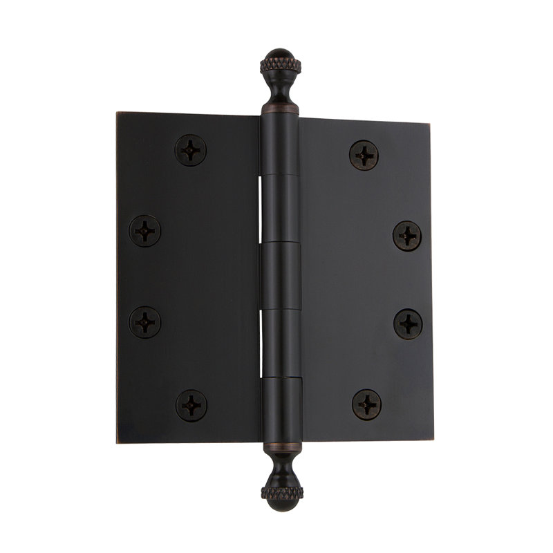 4.5'' x 4.5'' Brass Butt Bearing Hinge, Timeless Bronze