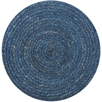 Tabouret rond rembourré en jute fabriqué à la main Kilim