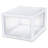 Sterilite Clear & White Plastic Storage Bin with One Drawer-94962764