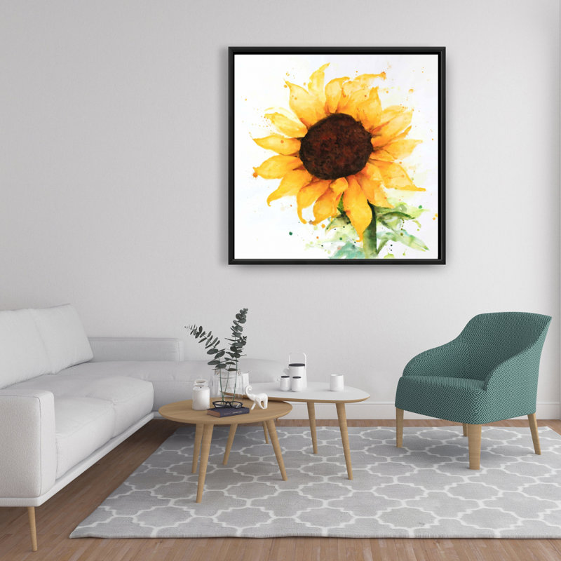 Toile encadrée tournesol | Décoration florale et botanique