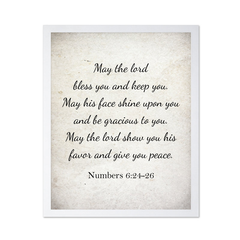 «May The Lord Bless You», Affiche, 18"H x 24"W, Encadrement blanc