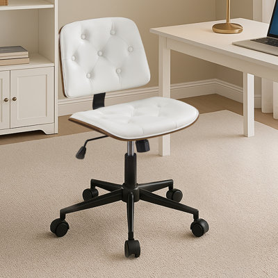 Mid-century Modern Rotating Lifting Office Chair with Bentwood Design