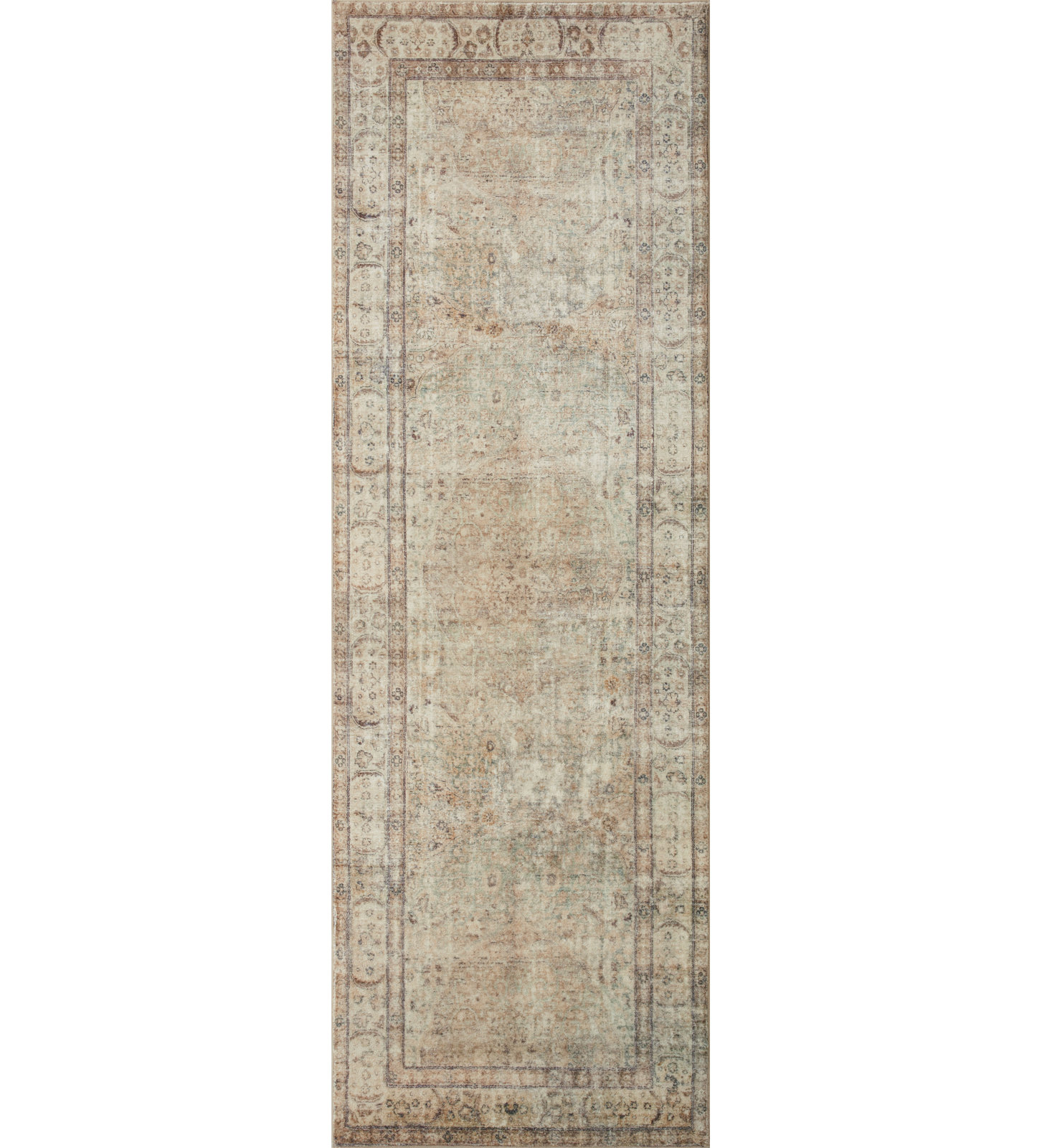 Margot Antique Sage Oriental Rug, Runner 2'6" x 9'6"