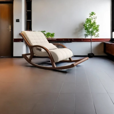 Chaise berçante en bois massif