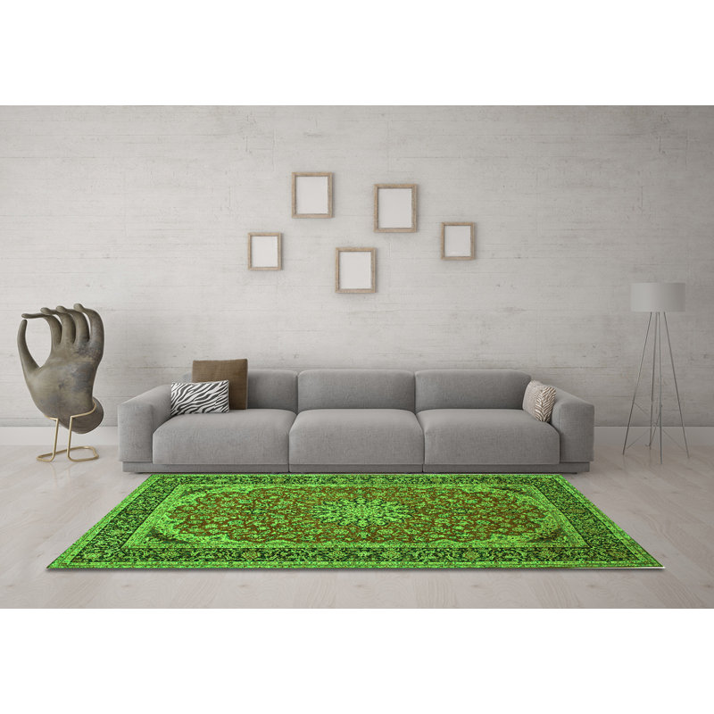 Mccarey Performance Oriental Indoor Rug, Square 8'