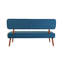 Élégant canapé 2 places, bleu nuit, 55,1 po x 30,7 po x 25,2 po | Structure en bois massif et pieds en bois de charme | Tissu 100% polyester facile à nettoyer | Parfait pour les décors traditionnels et rustiques américains, confortable et élégant-1835065881