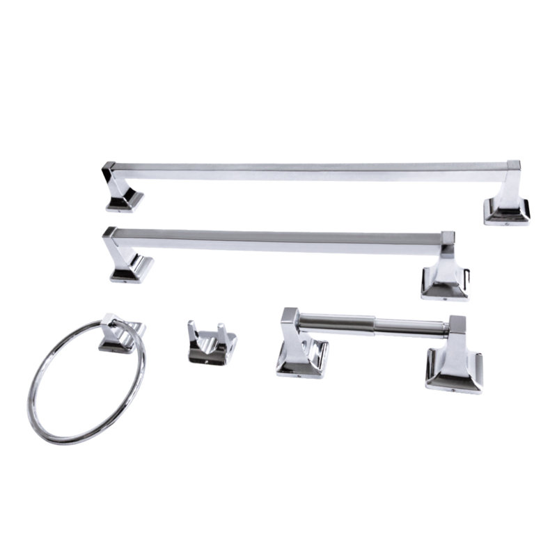 Kingston Brass Milton 5-Piece Bathroom Hardware Set, Polished Chrome