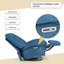 300lbs Electric Massage Swivel Recliner With Heat & Voice Control - Wide Seat Oversized Padded Power Recliner With Lumbar Pillow, Fabric Massaging Chair For Adults-1845249259