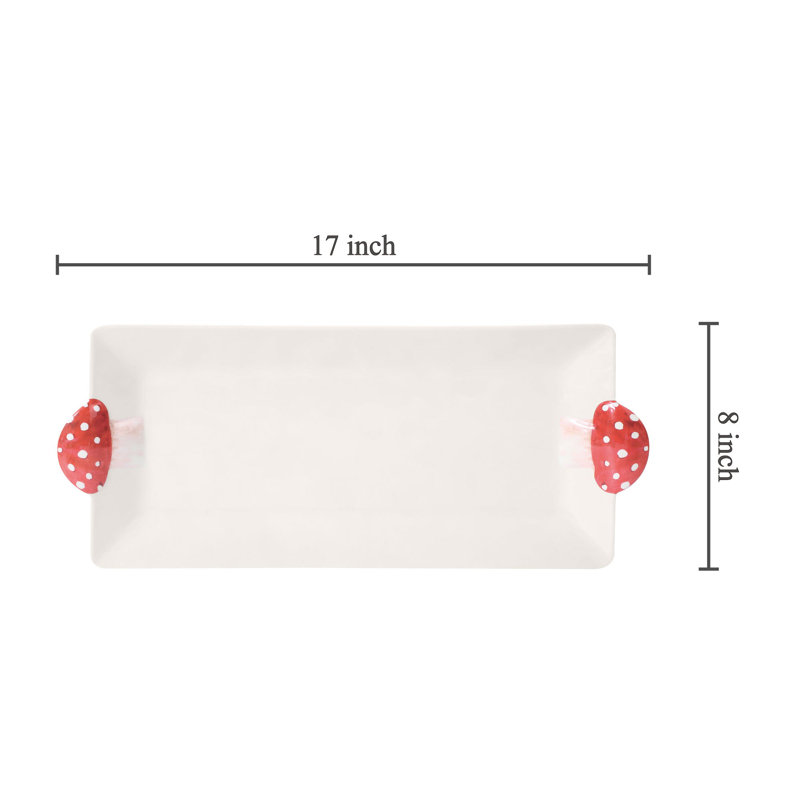 2-Piece Mushroom 16" Rect. Tray