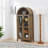 Arched Storage Cabinet With One Lamp, Wooden Storage Cabinet For Kitchen, Living Room, Office-1644168036
