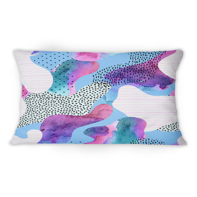 Coussin Shapes In Mauve et Turquoise II