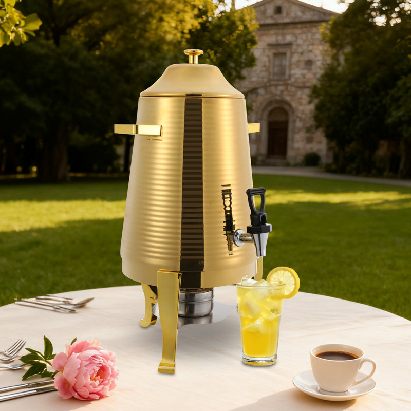 13L Stainless Steel Beverage Dispenser, Gold