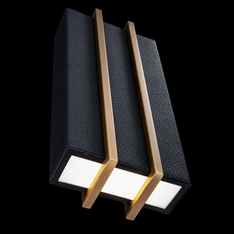 Poet Dimmable LED Dimmable Black/Aged Brass Flush Mount