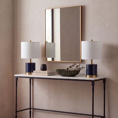Ensemble de lampes de table bleu marine / or 20,5 "Livsey
