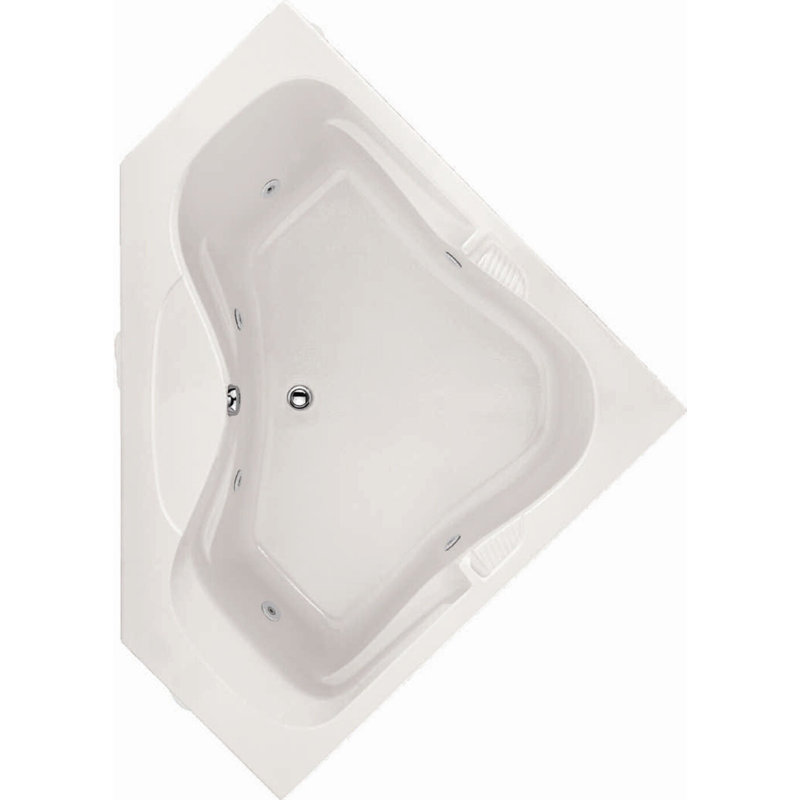 Lara 60'' L Bathtub, Bone, Polished Chrome