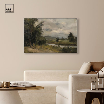 River's Path Canvas Cottage Landscapes by Art Remedy
