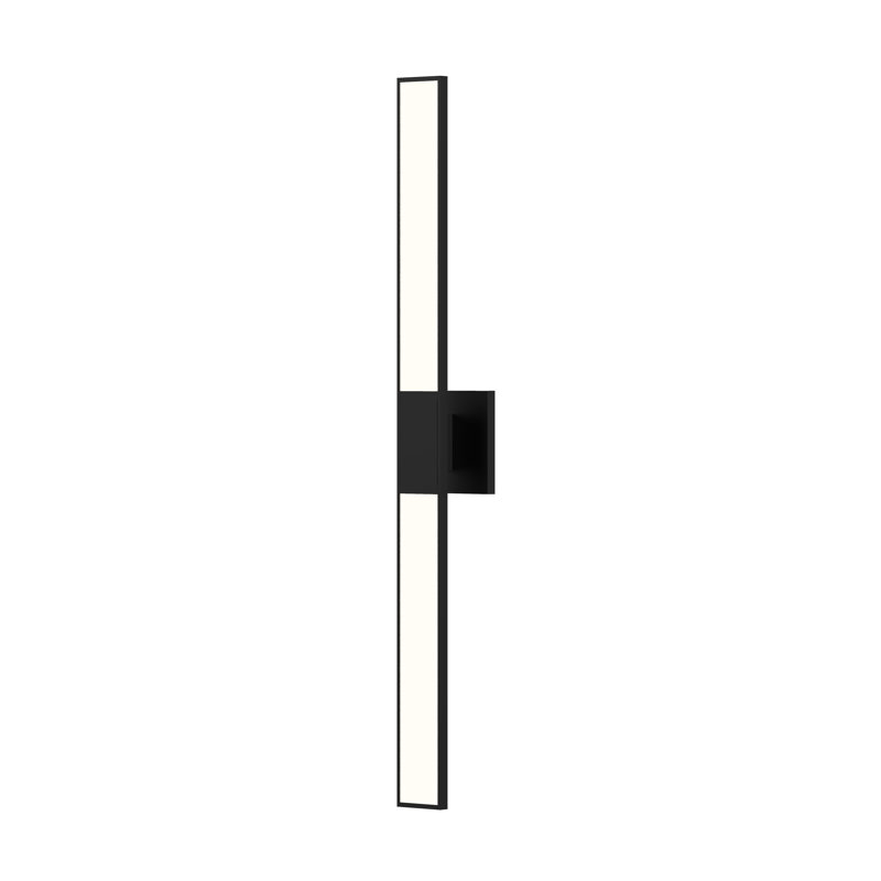 Planes Wall Sconce, Satin Black, 32"H x 4.5"W