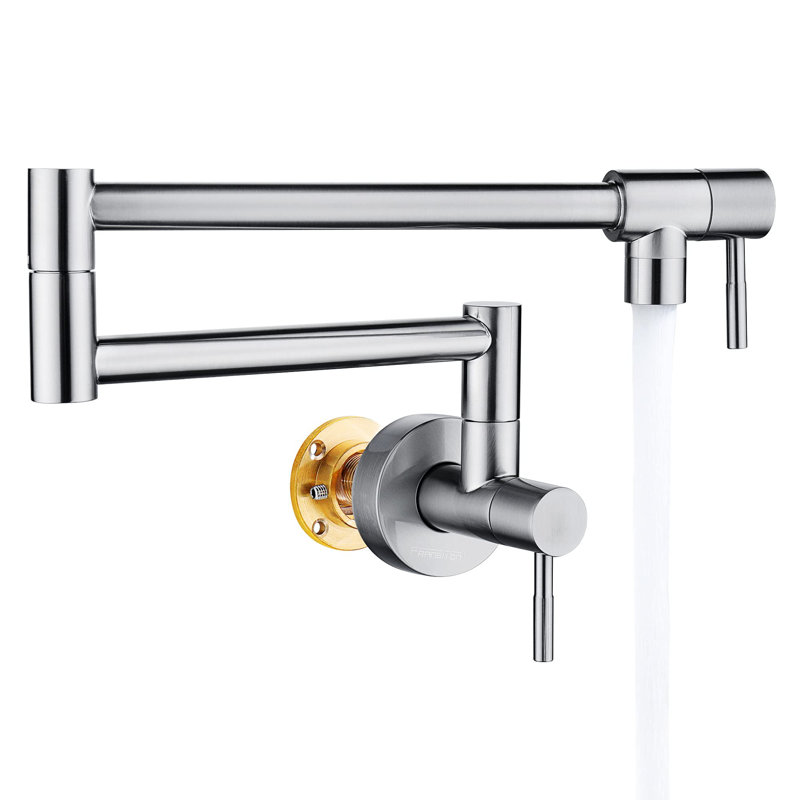 Robinet remplisseur mural avec accessoires Keboo, Nickel brossé