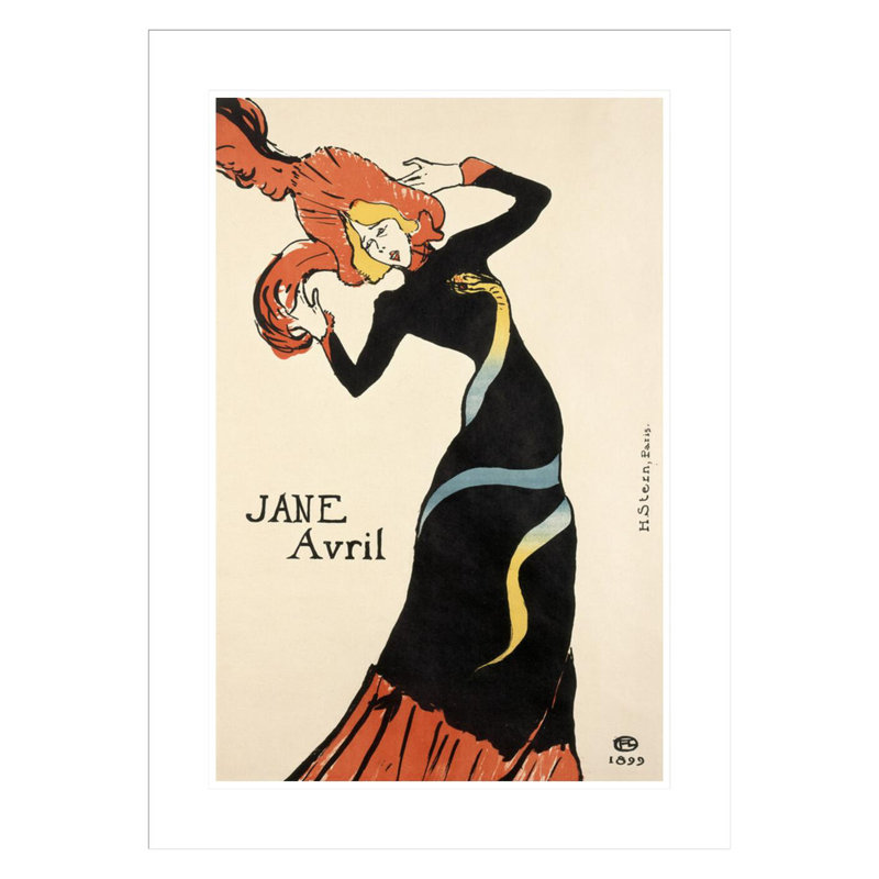 «Jane Avril» par Henri de Toulouse-Lautrec, impression giclée encadrée, H 29,5 po x l 21,52 po