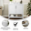 Meuble-lavabo de 36 po avec lavabo encastré et tablette de rangement ouverte Castielle-1016452982-1016452983