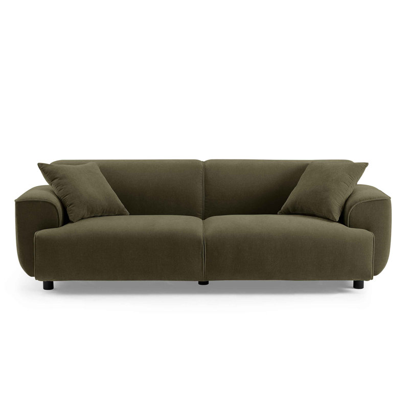 Modern Wallas Sofa Set, Rayon/Viscose, Olive