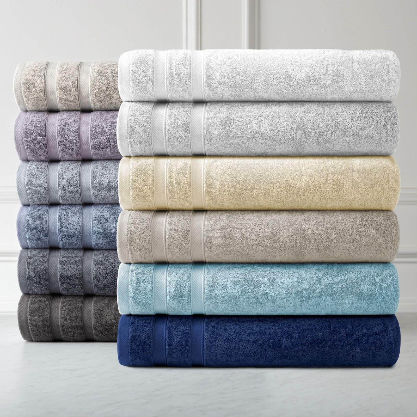 Southshore 6-Piece Cotton Towel Set, White