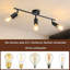 3-light Ceiling Spotlight E27 black Amsi