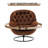 Anouk Tufted Back Type Swivel Base Accent Chair with Ottoman-592048789