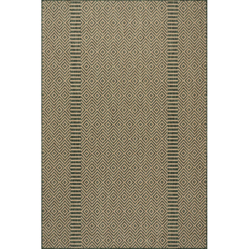 Kieran Striped Indoor/Outdoor Area Rug, Rectangle 4' x 6'