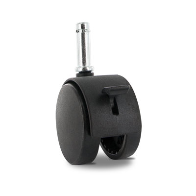 2 3/8 po Roulettes pivotantes noires en nylon Hercules