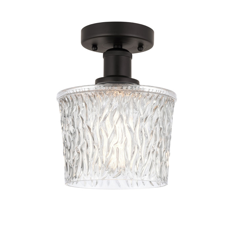 Plafonnier semi-encastré 1 lumière 6,5 po Camire, Bronze huilé